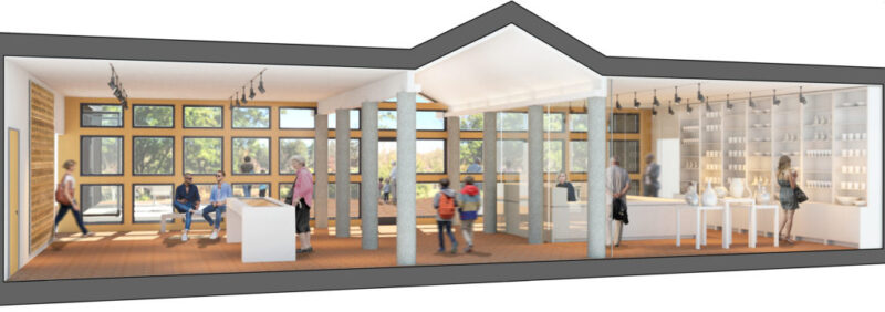 Rendering of the new gift shop in the visitors’ center at Locust Grove